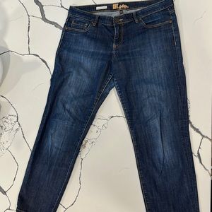 Kut From the Kloth Bardot midrise skinny boyfriend size 12. Dark denim wash.